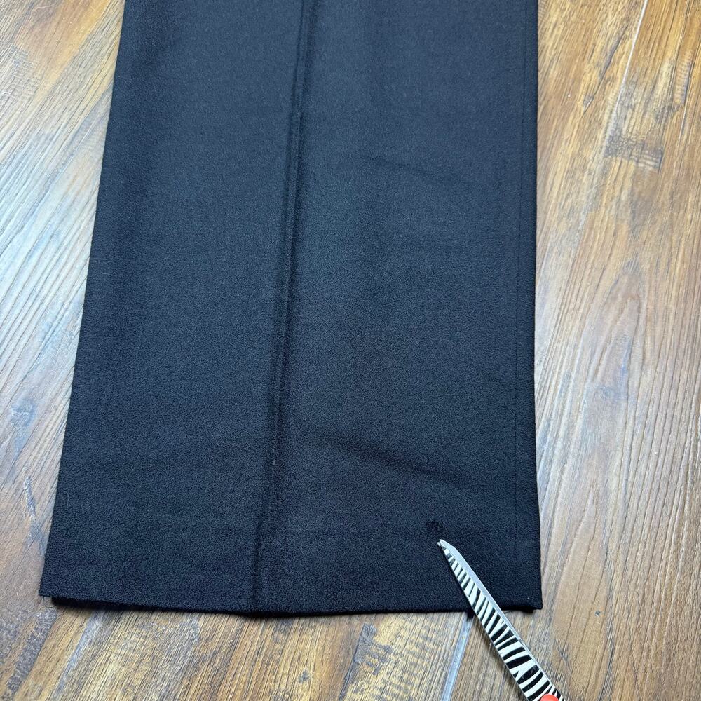 Kasper and Company A.S.L. 100% WOOL black dress pants size 14 wide leg pleats - Picture 4 of 10